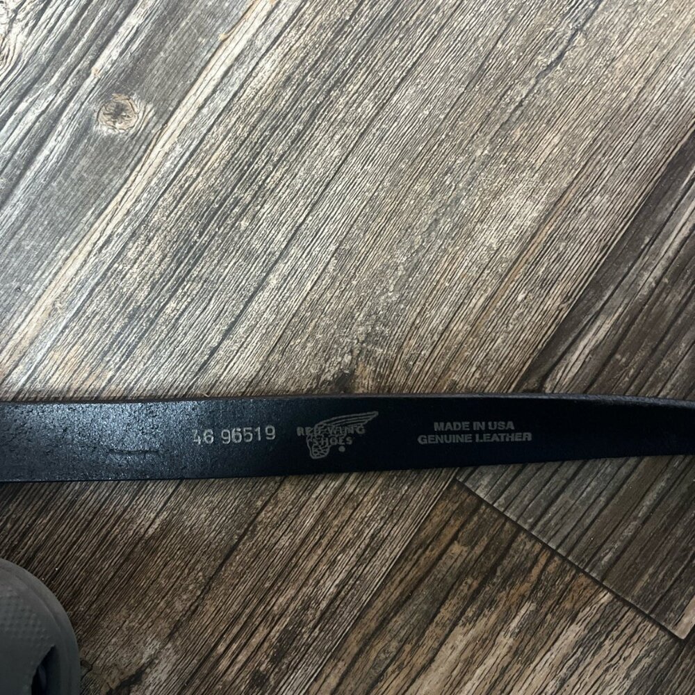 Red Wing Shoes 46 96519 Black Leather Belt Made in USA Genuine Leather